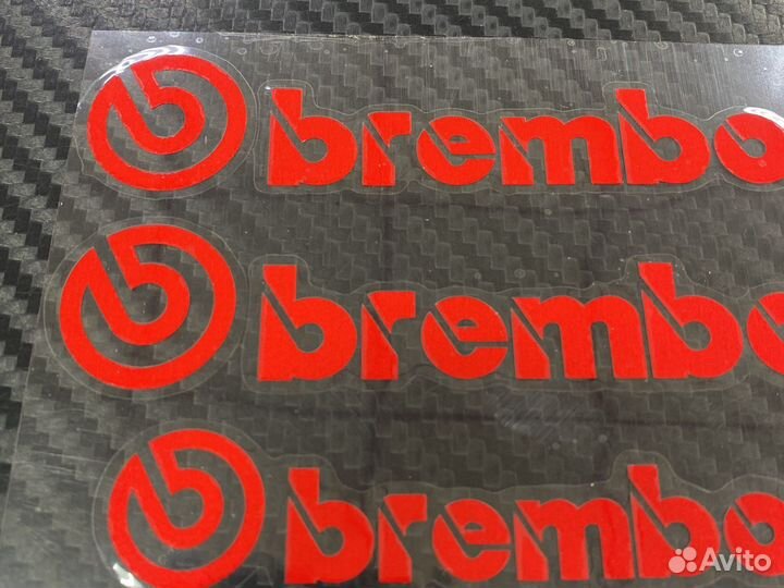 Наклейки на суппорта Brembo красные