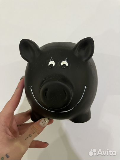 Копилка свинья черная