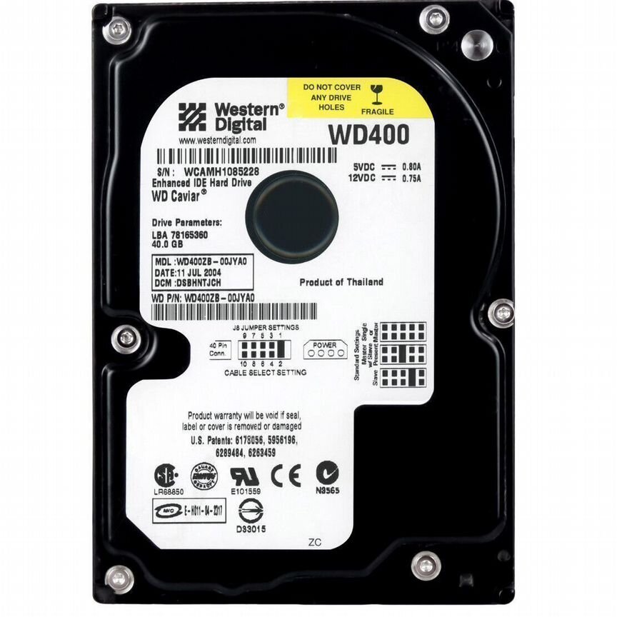 [WD400ZB] Жесткий Диск Western Digital 40gb Ide 3.5 Wd400zb