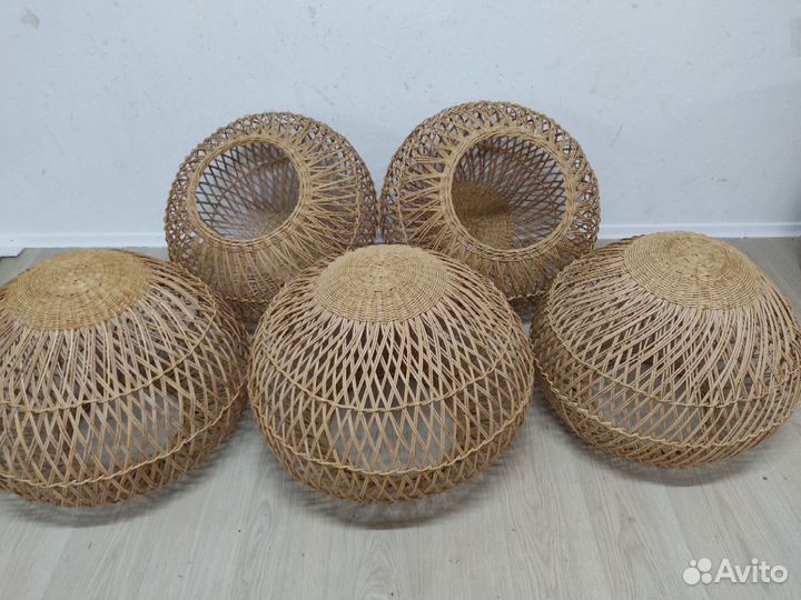 Люстры плетеные потолочные абажуры