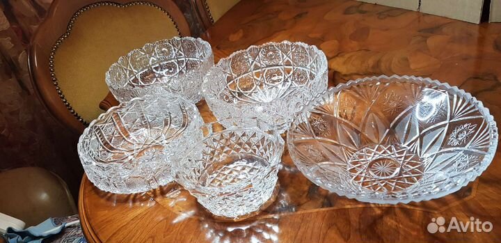 Хрустальные салатники СССР