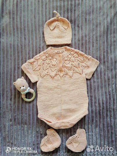 Комплект вязанный от 3 до 9 месяцев