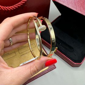 Золотой браслет Cartier Love и гвоздь 585