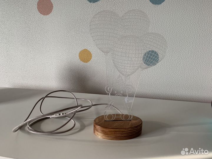 Ночник светильник мишка с шариками