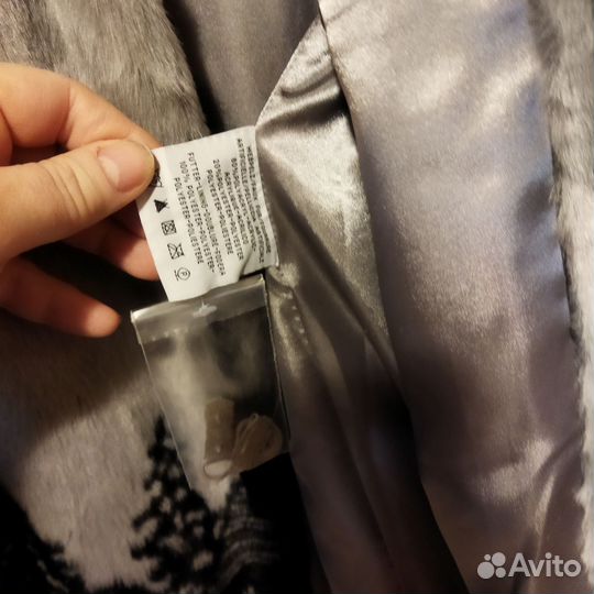 Искусственная шуба короткая серая