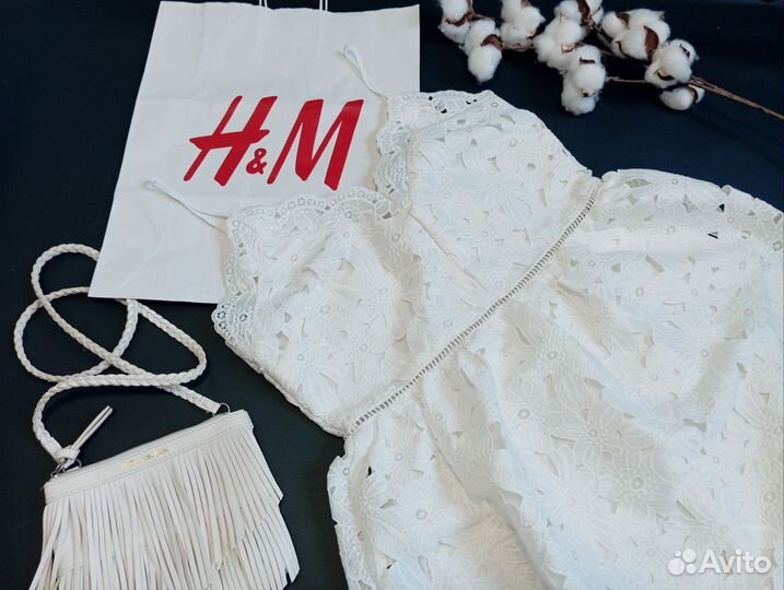 Hm платье белое женское новое 44 46