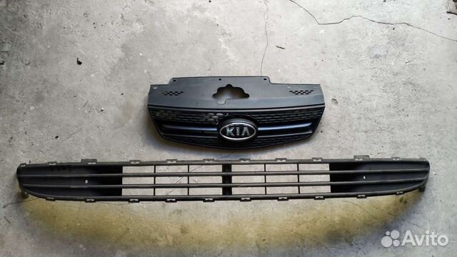 Решетки радиатора Kia Rio 2005-2009 (дорестайл)
