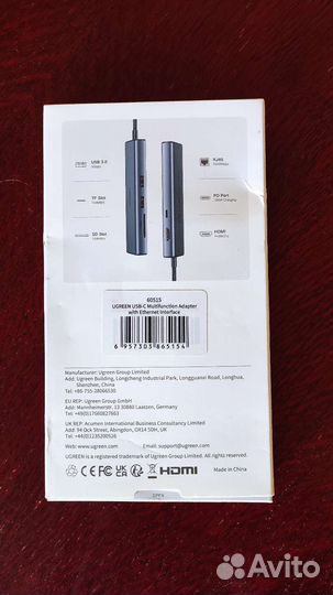 Apple macbook Air 13 2020 m1 адаптер 4k USB-C
