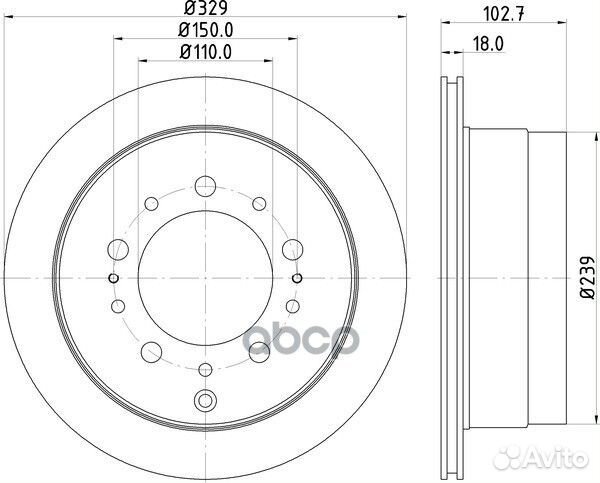 Диск тормозной зад ND1042K nisshinbo