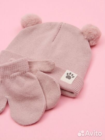 Комплект шапка+варежки Sinsay