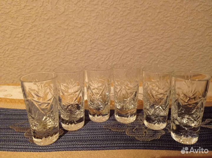Стопки Рюмки Хрустальные Хрусталь Алмазная грань
