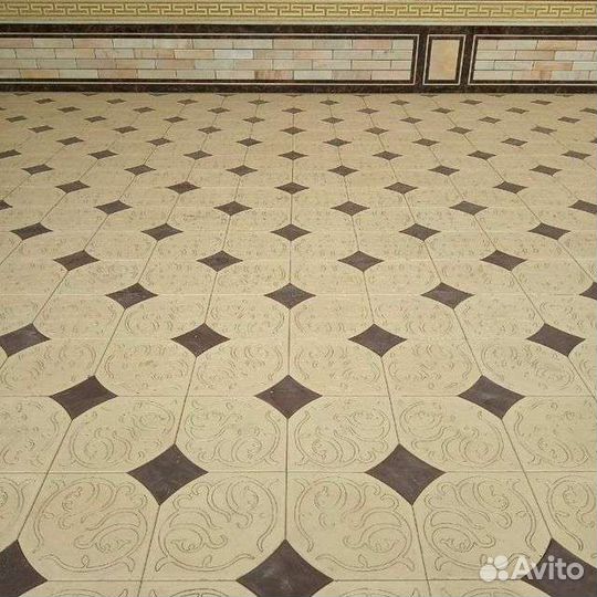 Укладка тротуарной плитки брусчатки