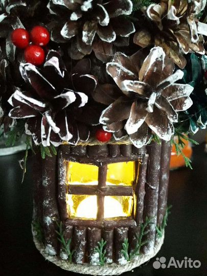 Ёлка-домик Рождественская, ручная работа