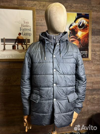 Пуховик куртка серая Brunello Cucinelli 52 XL