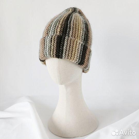Шапка вязаная женская, шерсть