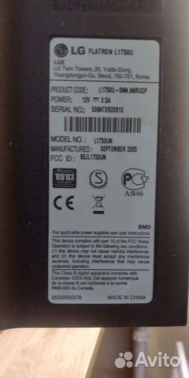 Монитор LG Flatron l1750u