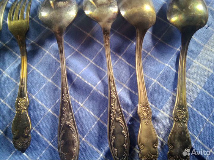 Лот 2. Мельхиор ложки,разные