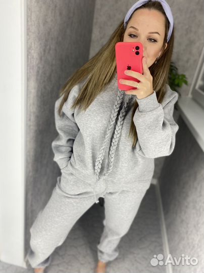 Ко стюм из футера с начесом ручная работа