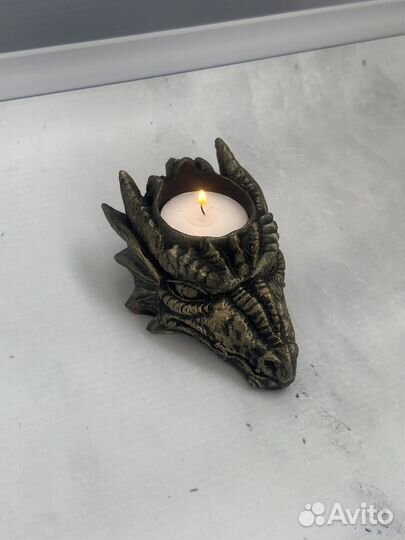 Статуэтка дракон подсвечник
