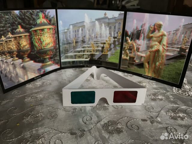 Стерефотографии Льва Толстого и Петергофа