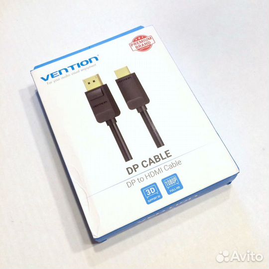 Кабель Vention Dp to Hdmi Full HD (новый) 1.5m