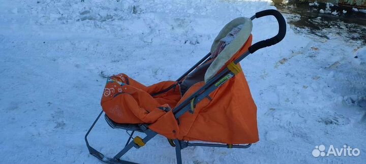 Детские санки коляска бу