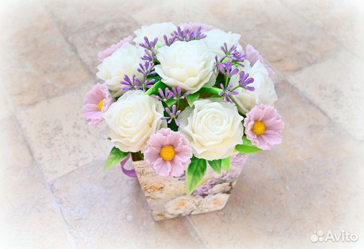 Мыльный букет из роз