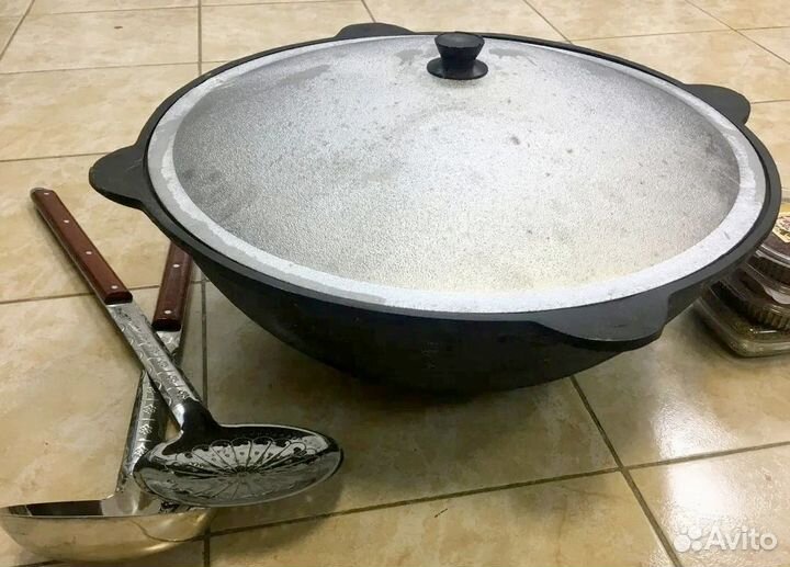 Казан чугунный 22 литра + крышка