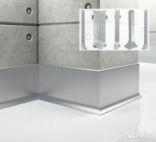 Алюминиевый плинтус внешнего монтажа