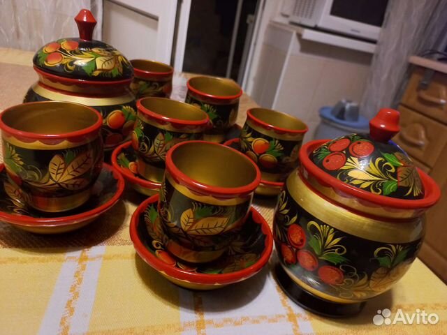Хохлома сссрнабор столовой посуды