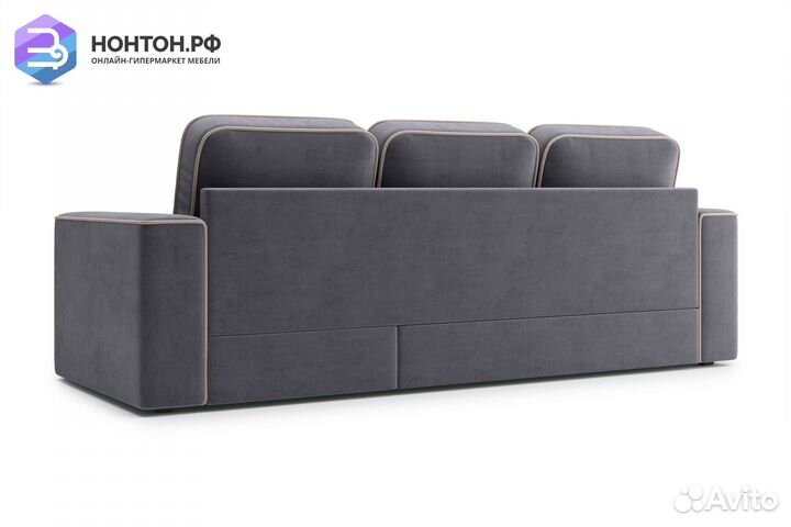 Диван угловой дельфин Берген темно-серый