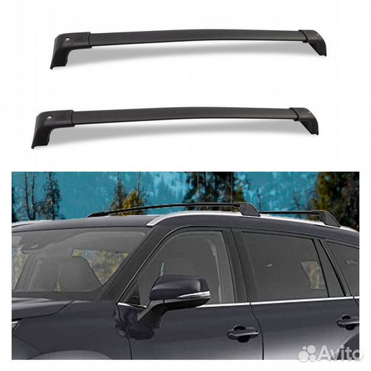 Поперечины на рейлинги Toyota Highlander 2019-нв