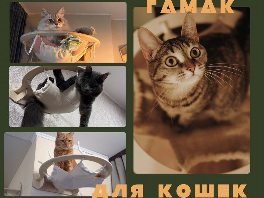 Круглый гамак для кошек