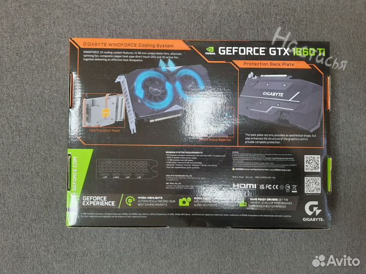 Видеокарта gigabyte GeForce GTX 1660 Ti D6 6G