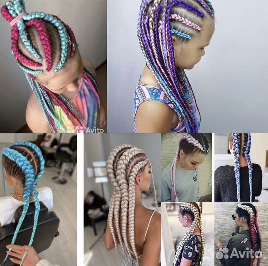 Косички, африканские, французский, американский