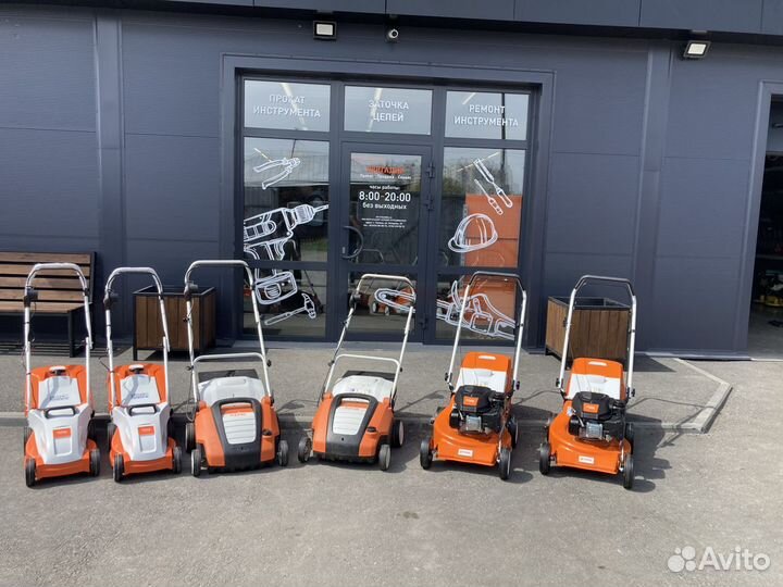 Прокат газонокосилки. Аренда аэратора скарификатор