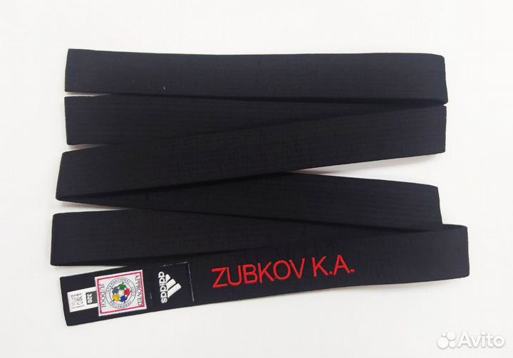 Именной пояс для кимоно вышивка