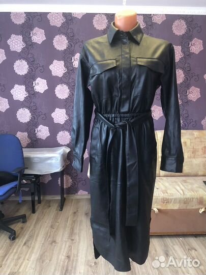 Платье из эко кожи