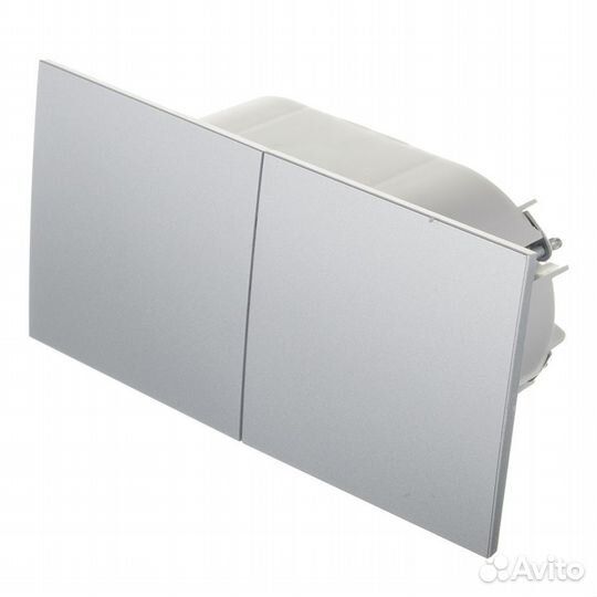 Розетка ATN000328 двойная скрытая установка алюмин