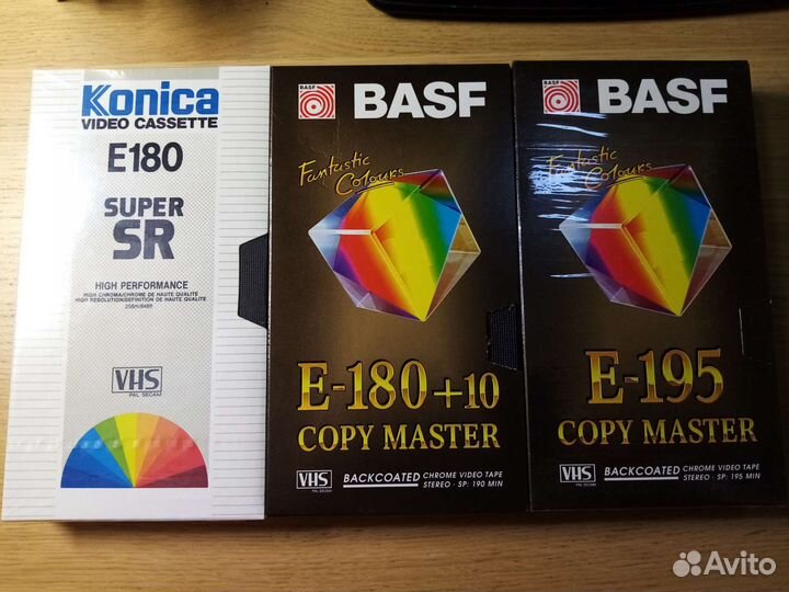 Видеокассеты VHS новые