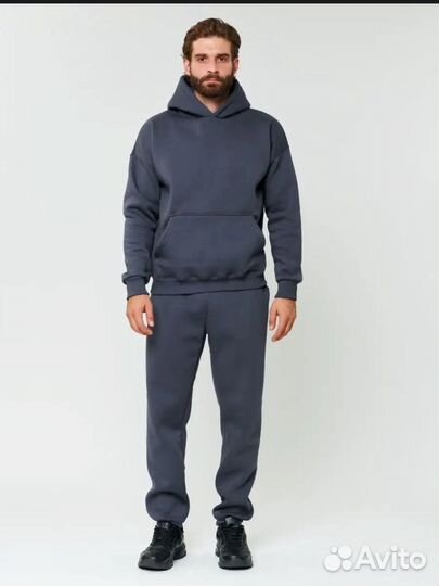Спортивный костюм на флисе унисекс теплый новый