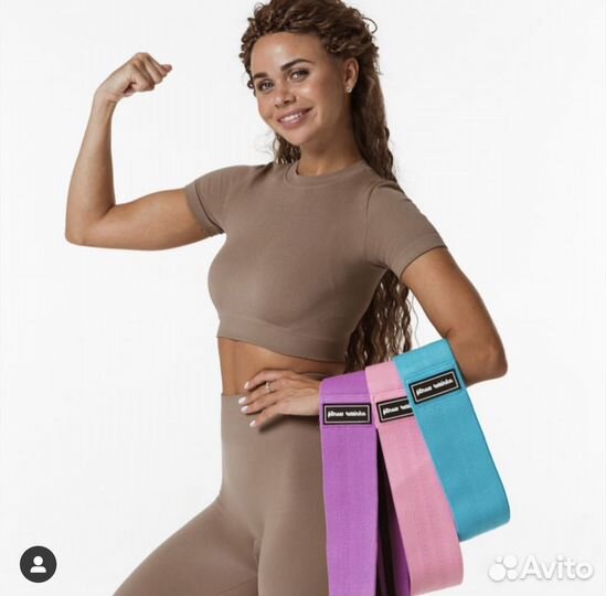 Фитнес резинки тканевые премиум