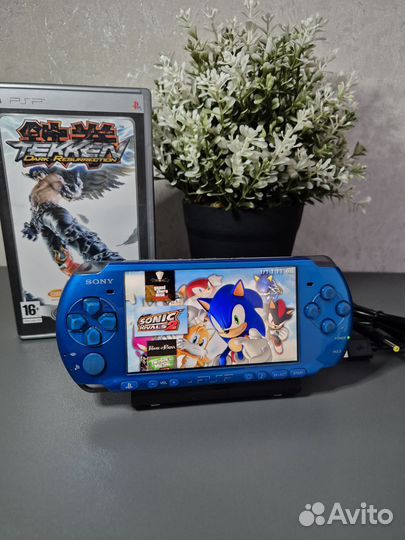 Sony PSP 3008 Vibrant Blue много игр