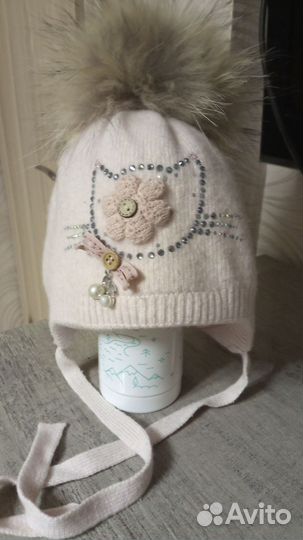 Шапка зимняя для девочки 50 52