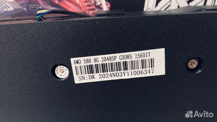 Видеокарта rx580 8gb 2048sp