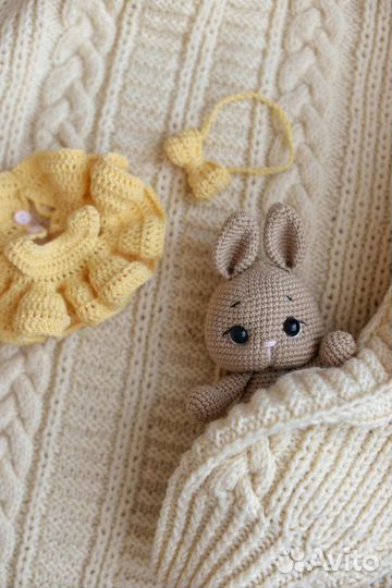 Мягкая зайка в платье