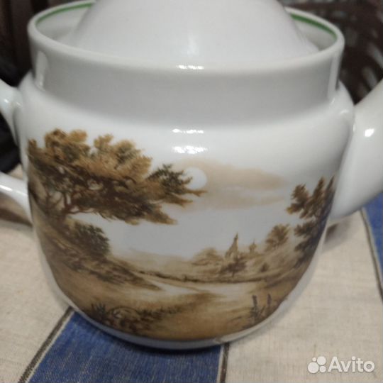 Чайник Прокопьевский фарфоровый завод СССР,Природа