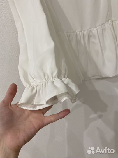 Блуза белая ренессанс женская на шнуровке