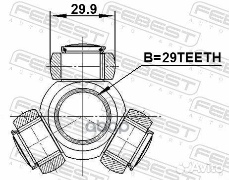 Трипоид 29X29.9 mitsubishi carisma 95- 0416DA F