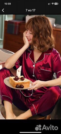 Пижама шелковая